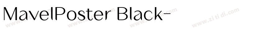MavelPoster Black字体转换